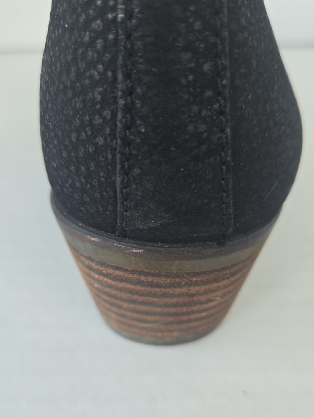 LUCKY BRAND Black Textured Low Heel Ankle Boot - Picture 4 of 5